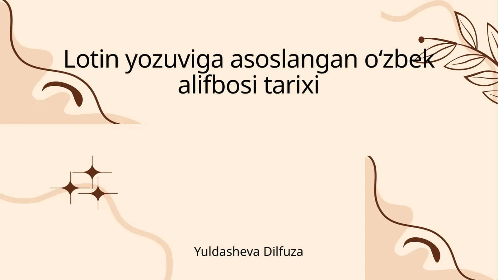 Lotin yozuviga asoslangan oʻzbek alifbosi tarixi