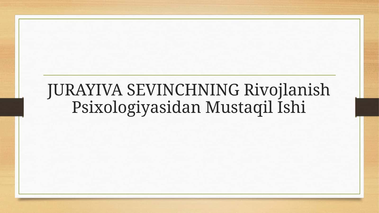 Uotsonning bexevioristik nazariyasi