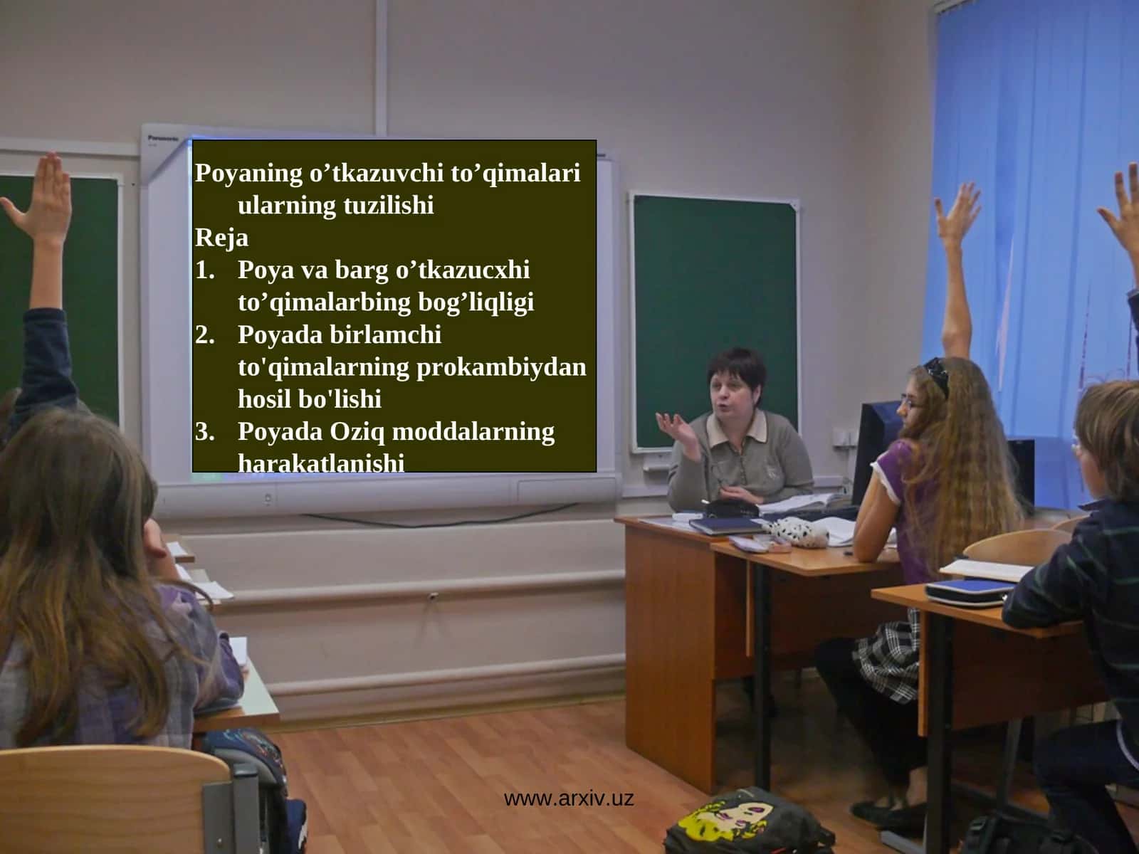 Poyaning o’tkazuvchi to’qimalari ularning tuzilishi