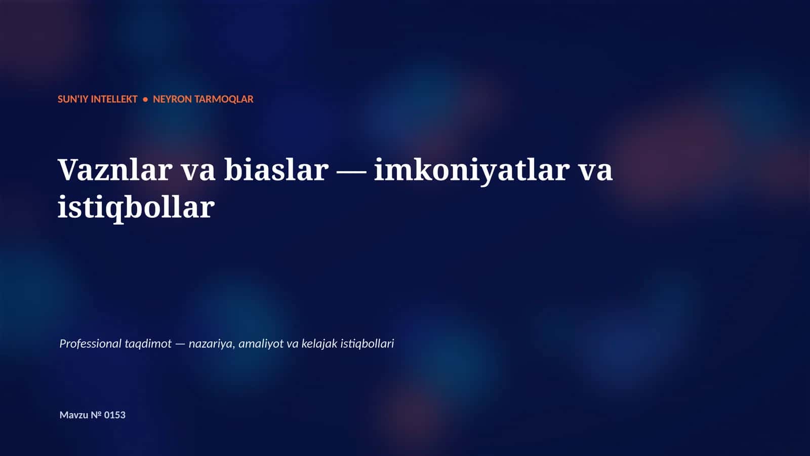 Neyron Tarmoqlar