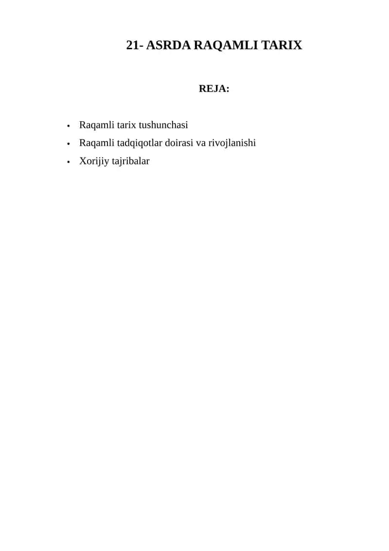 Raqamli Tarix