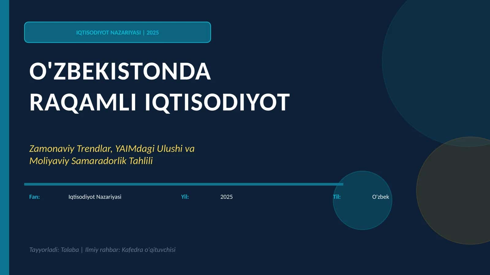 Raqamli iqtisodiyot