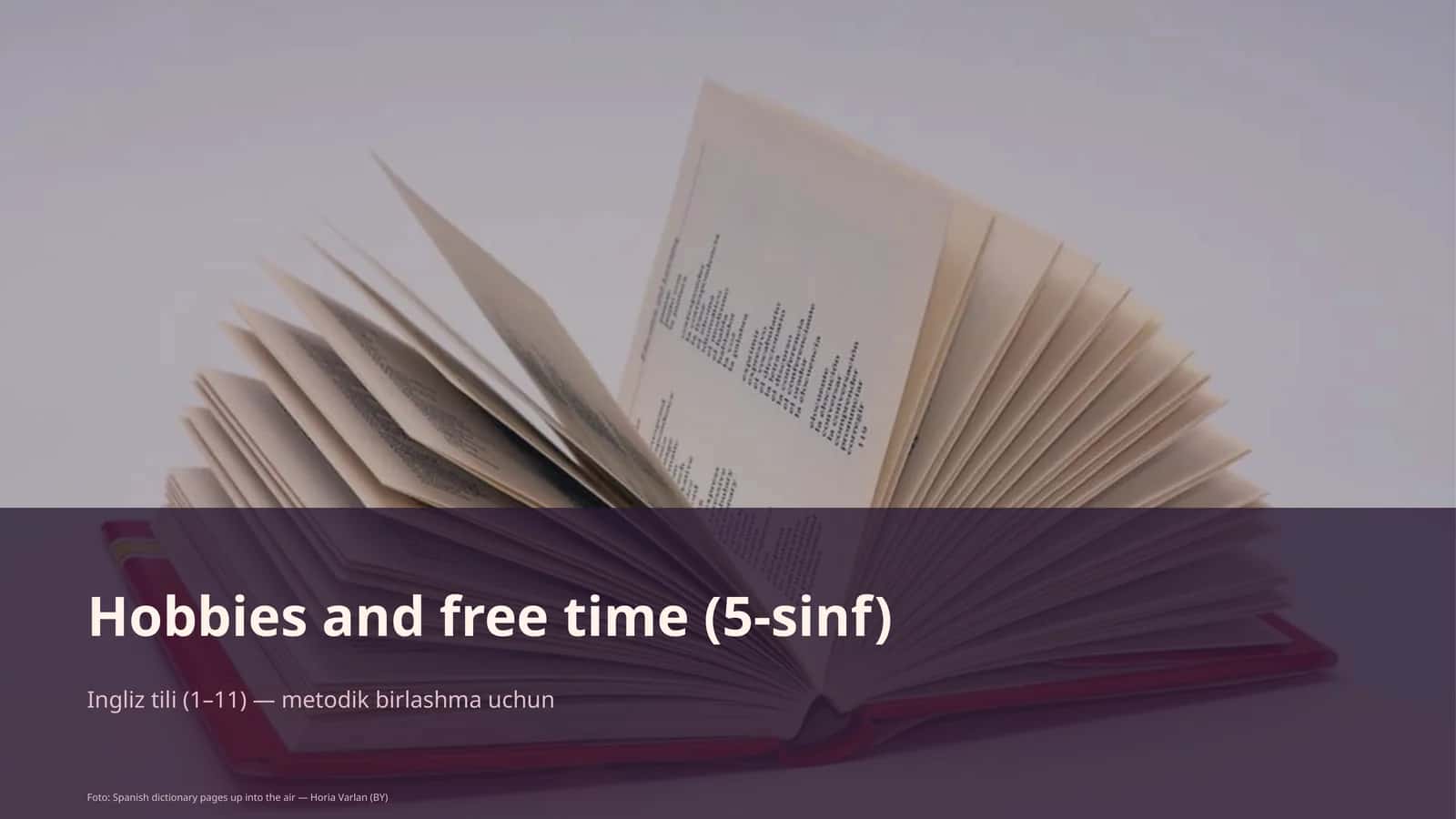 Hobbies and free time (5-sinf)