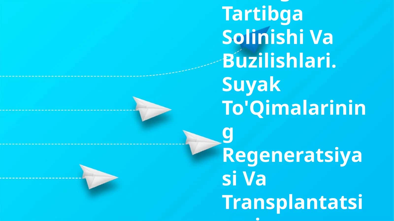 Suyak To'Qimalarining Minerallashuvi, Uning Tartibga Solinishi Va Buzilishlari. Suyak To'Qimalarining Regeneratsiyasi Va Transplantatsiyasi. Suyakning O'Sishiga Ta'Sir Qiluvchi Omillar