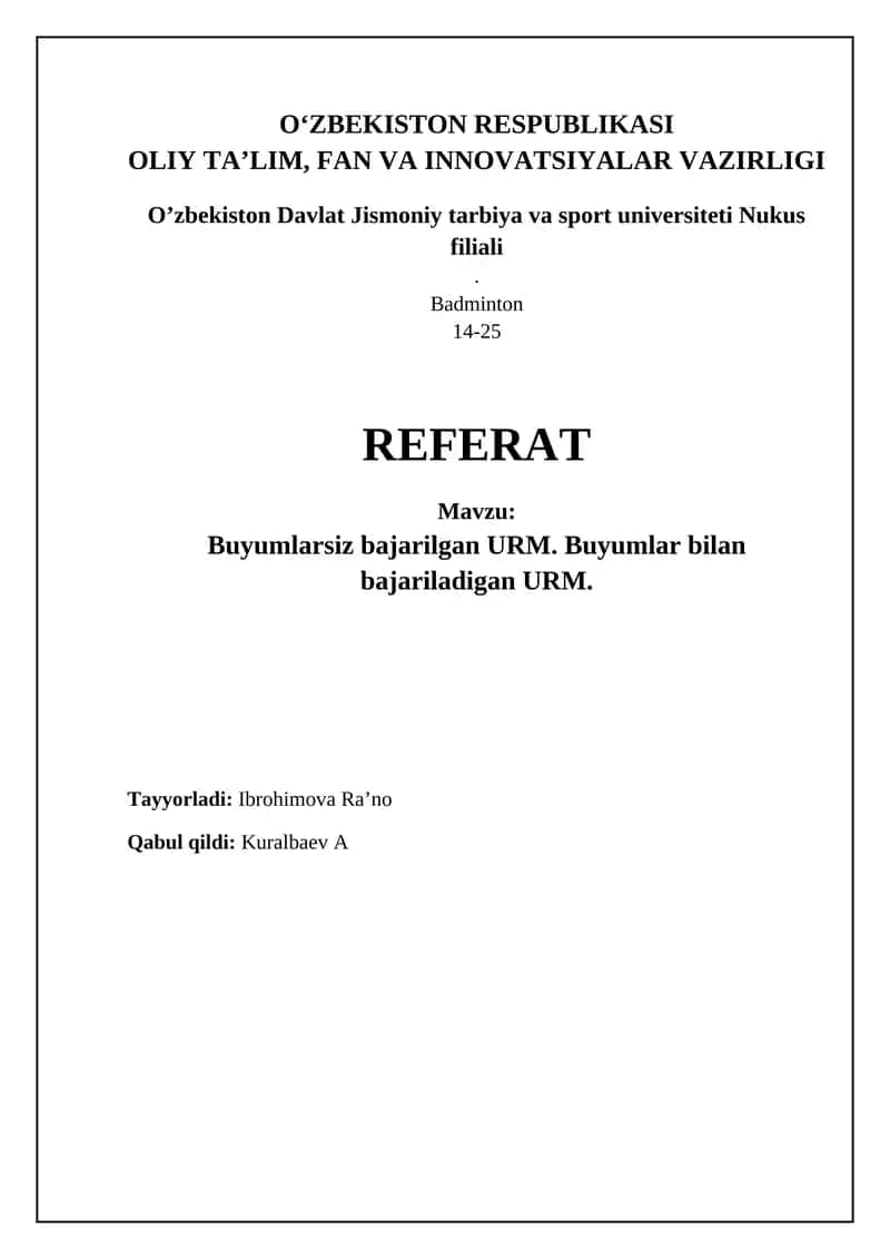 Badminton REFERAT