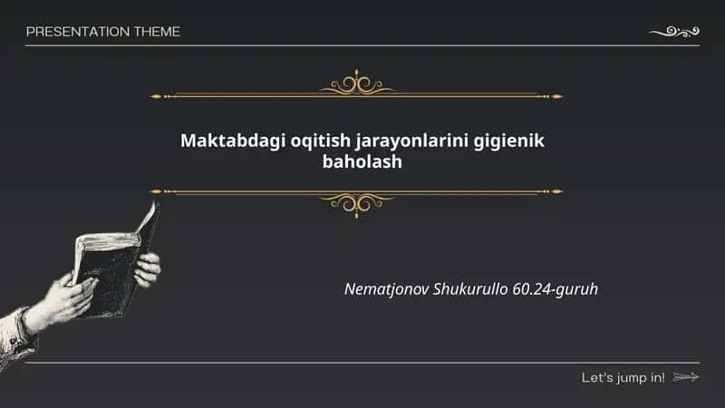 Sinfxonaning yoritilishi va ko‘z salomatligi jihatidan gigienik baholash