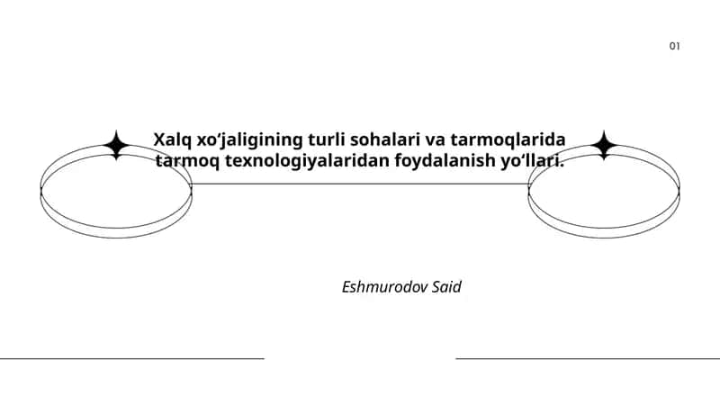 Xalq xoʻjaligining turli sohalari va tarmoqlarida tarmoq texnologiyalaridan foydalanish yoʻllari