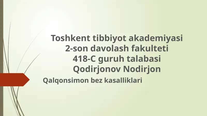 Qalqonsimon bez kasalliklari