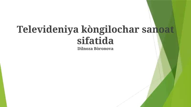 Televideniya kòngilochar sanoat sifatida
