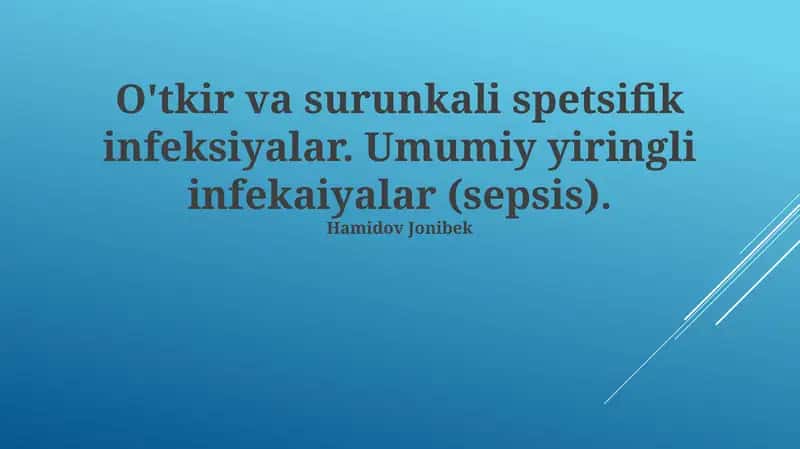 Umumiy Yiringli Infektsiyalar