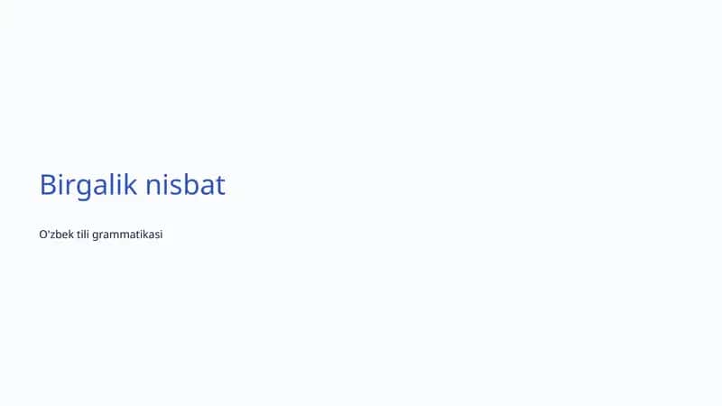 Birgalik nisbat