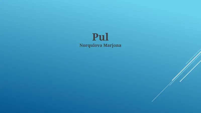 Pul Tizimlari