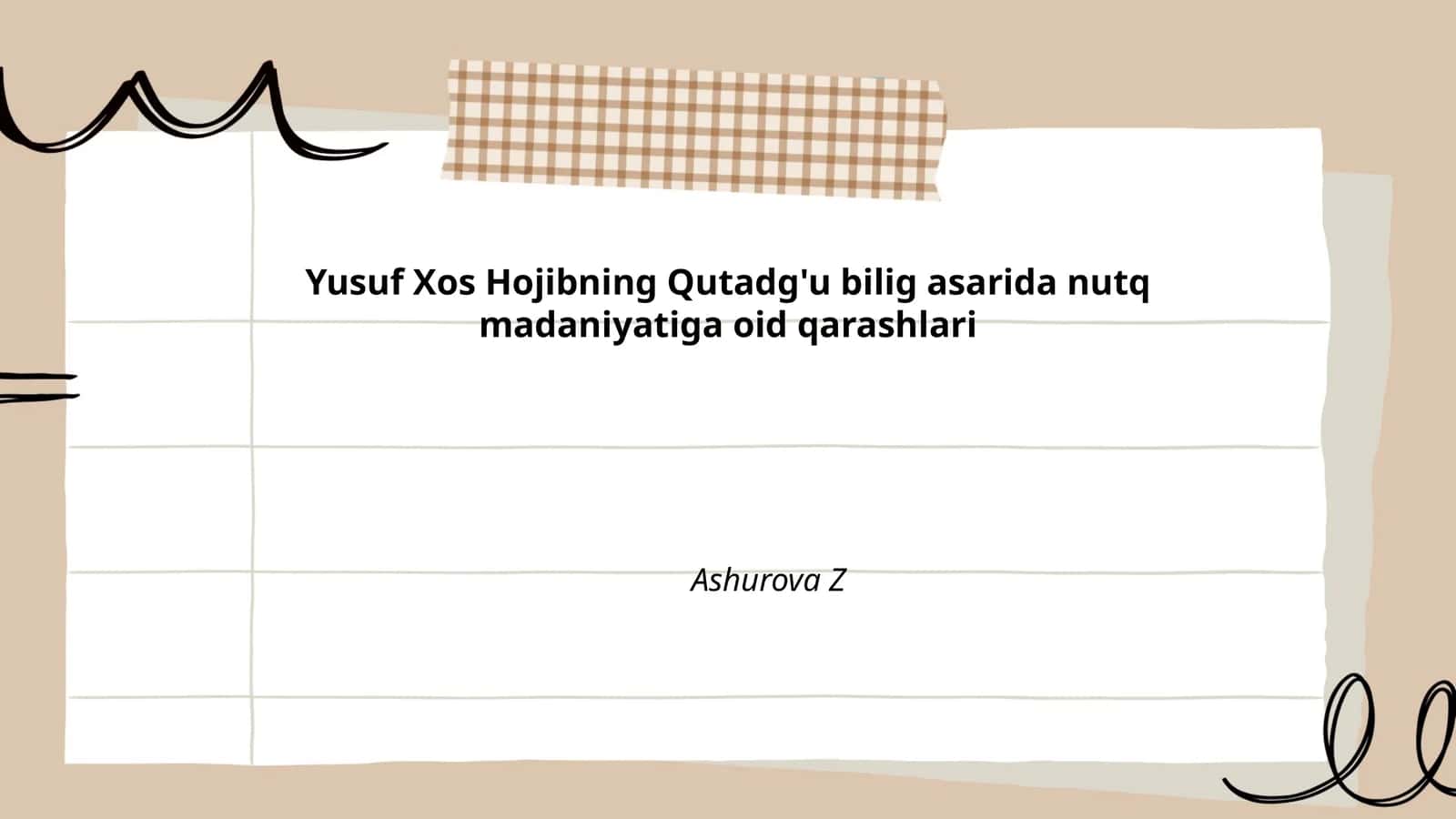 Yusuf Xos Hojibning Qutadg'u bilig asarida nutq madaniyatiga oid qarashlari