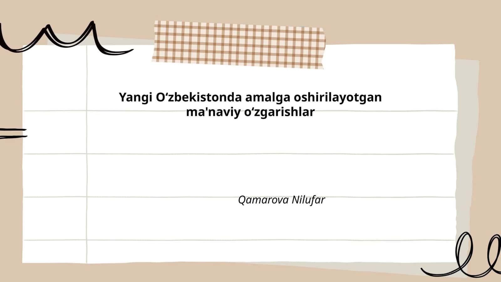 Ma'naviyat va Milliy Qadriyatlarni Rivojlantirish
