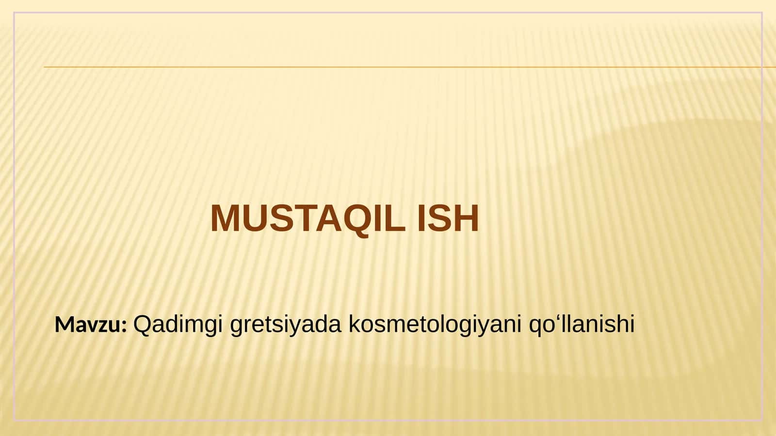 Qadimgi gretsiyada kosmetologiyani qoʻllanishi