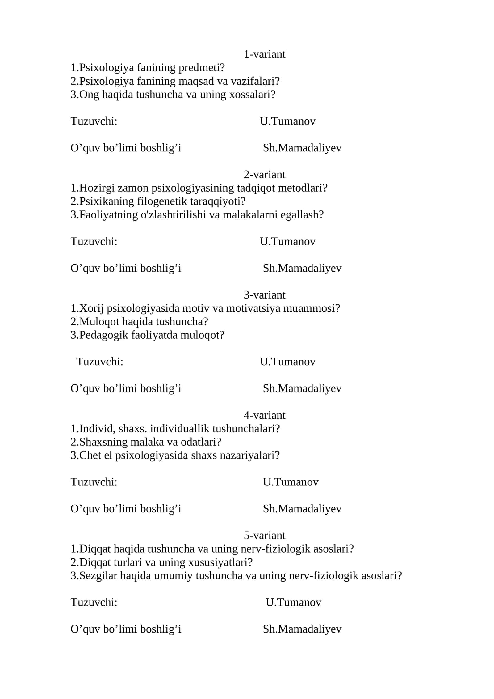 Xorij psixologiyasida motiv va motivatsiya muammosi