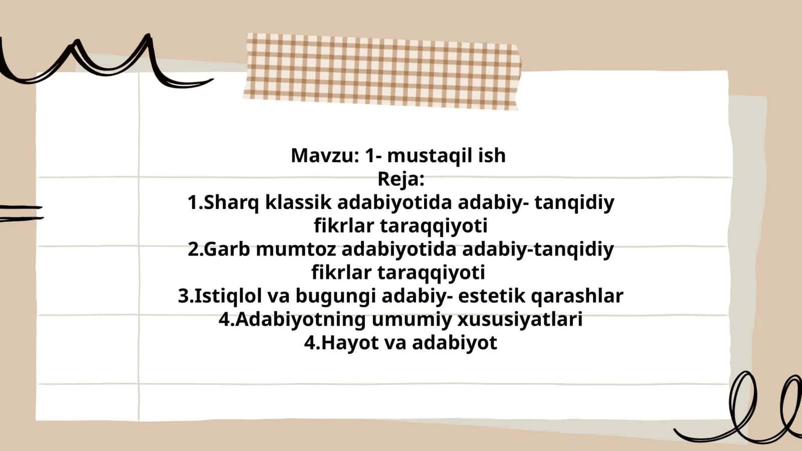 1- mustaqil ish
