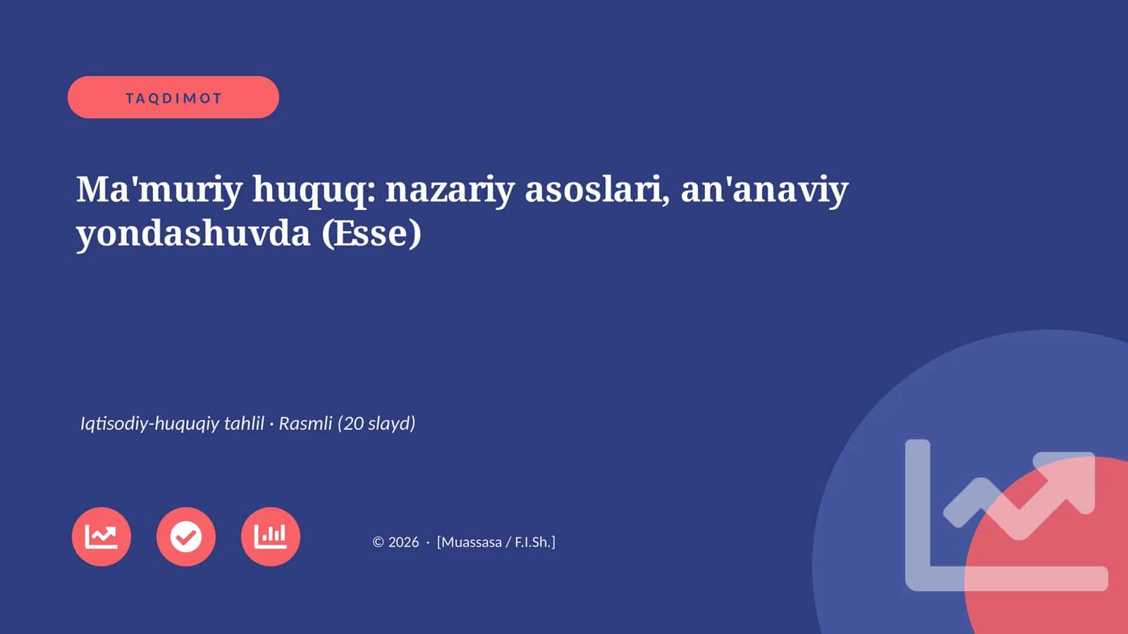 Ma'muriy huquq: nazariy asoslari, an'anaviy yondashuvda (Esse)