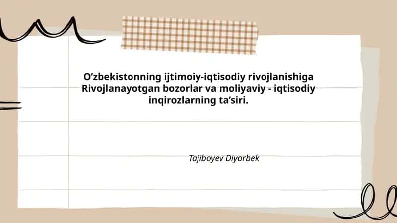 Rivojlanayotgan bozorlar va moliyaviy-iqtisodiy inqirozlarning ta’siri