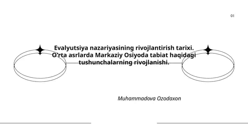 Evalyutsiya nazariyasining rivojlantirish tarixi