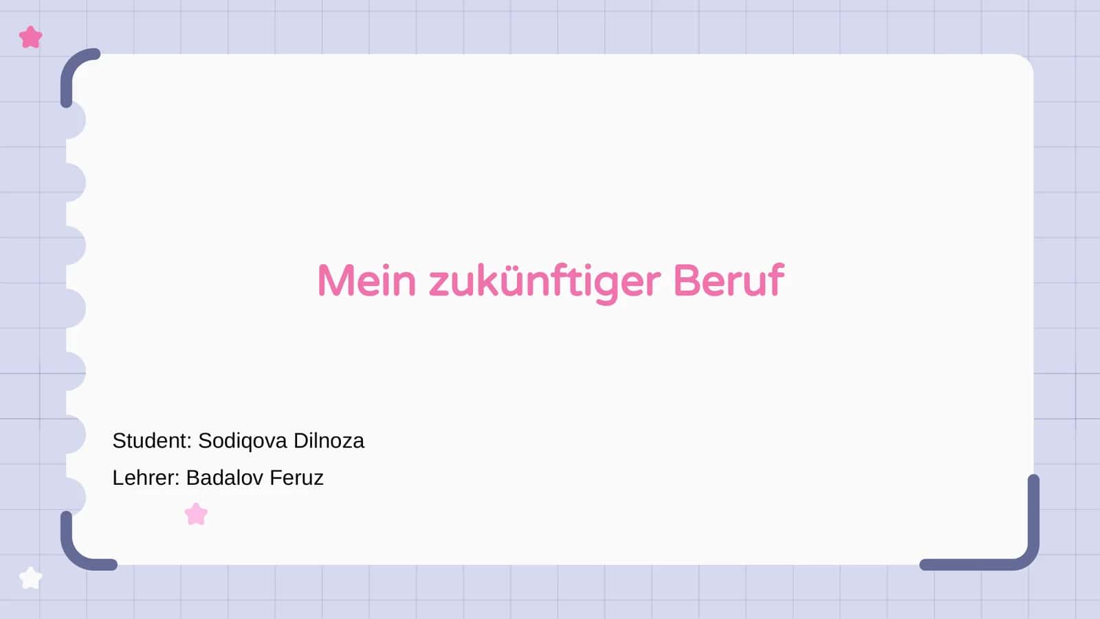 Mein zukünftiger Beruf