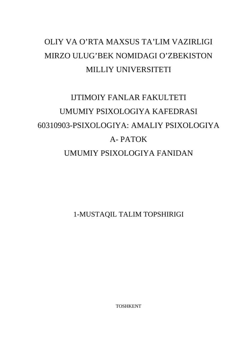 Idrokning umumiy xususiyatlari