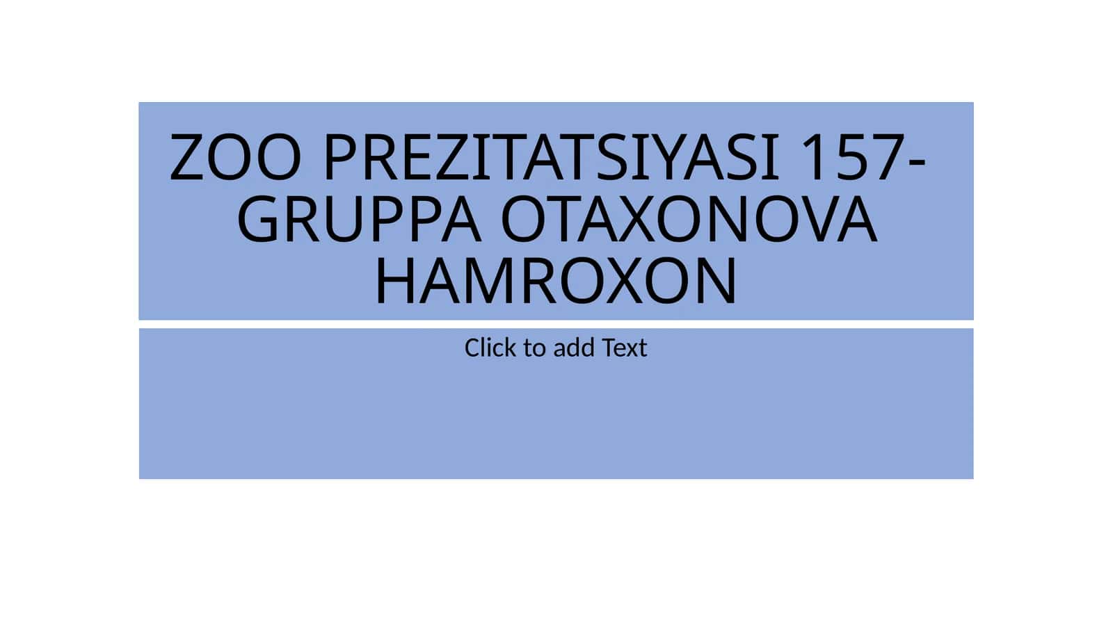 OTAXONOVA HAMROXON