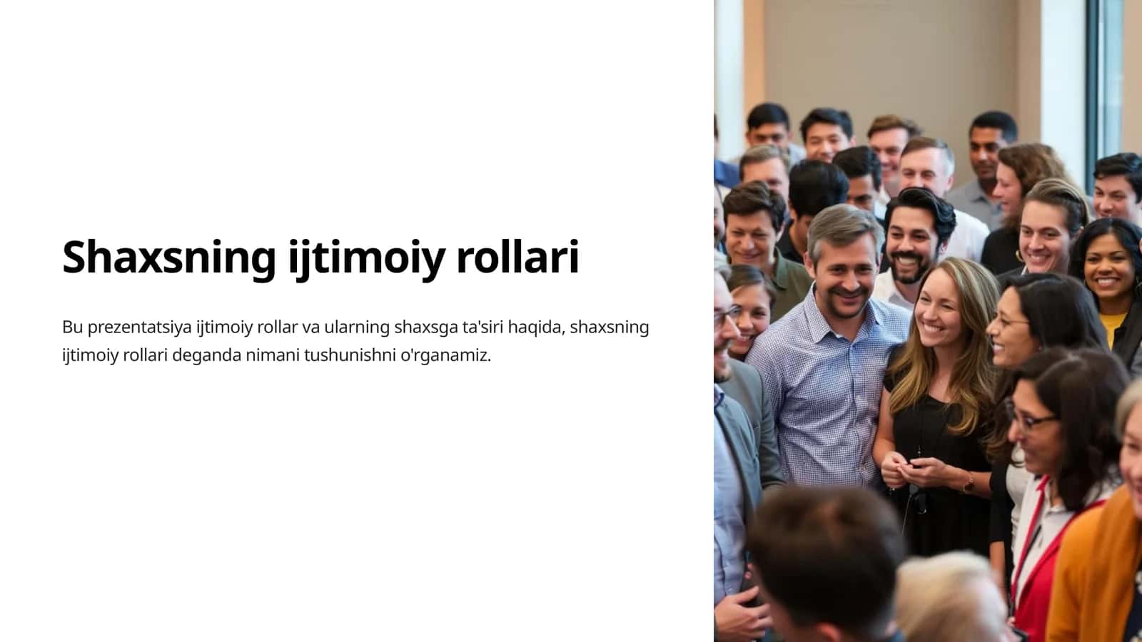Shaxsning ijtimoiy rollari