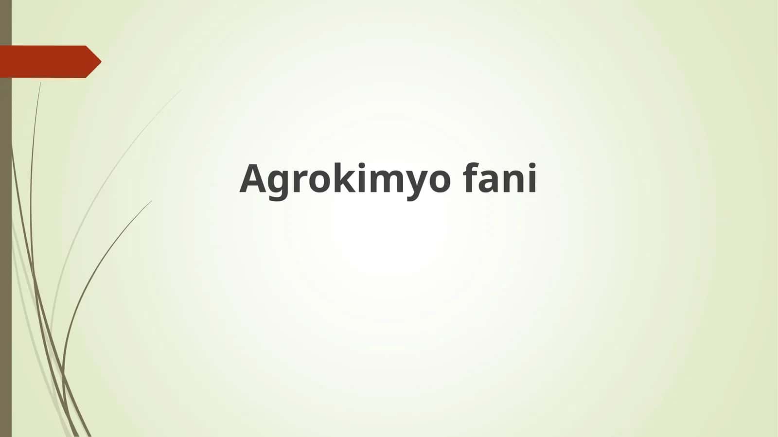 Agrokimyo fani