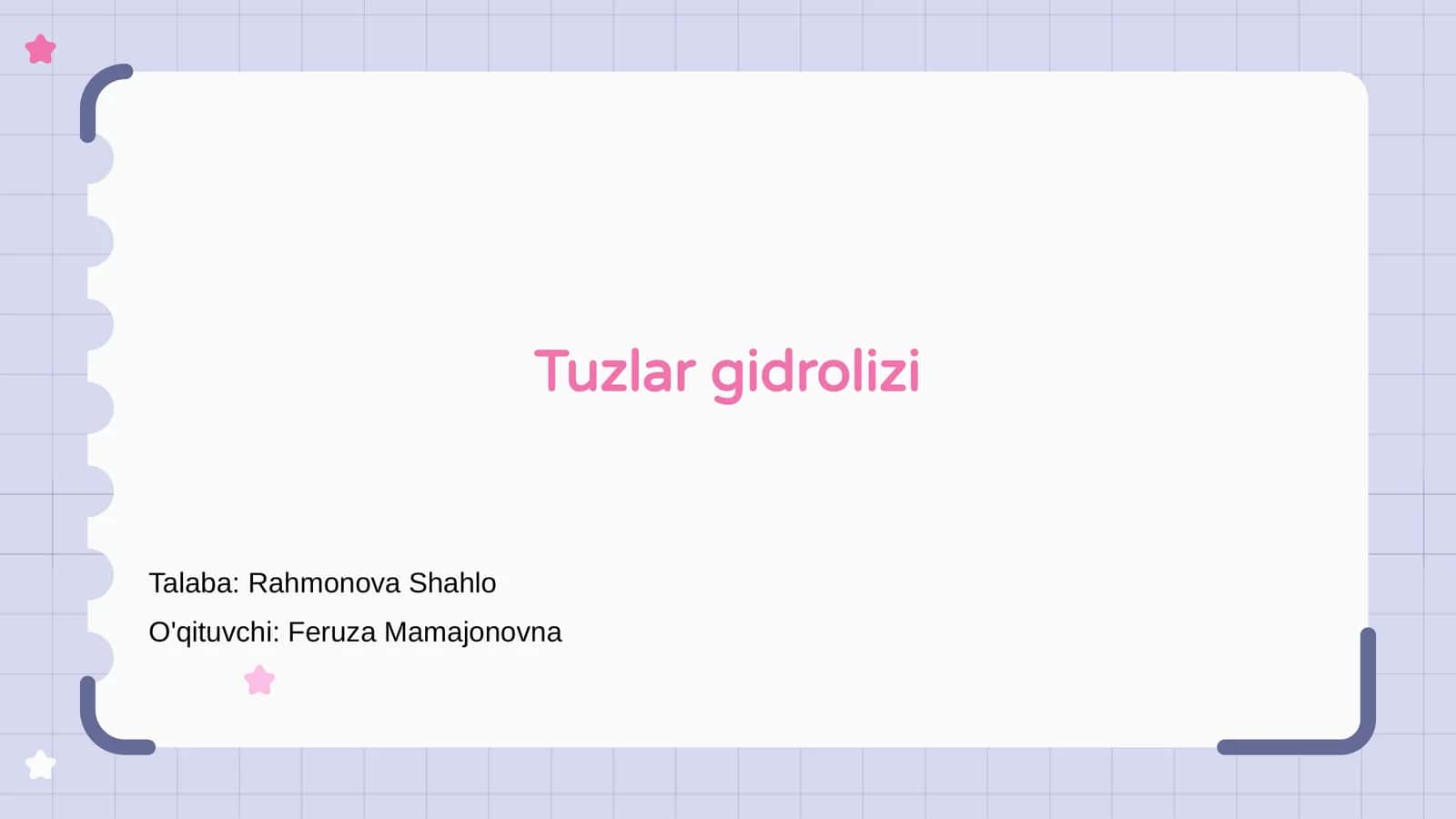 Tuzlar gidrolizi