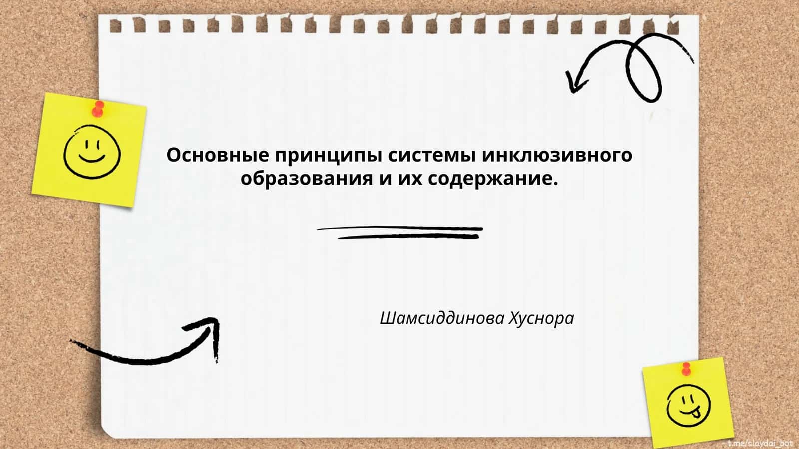 Основные принципы системы инклюзивного образования и их содержание