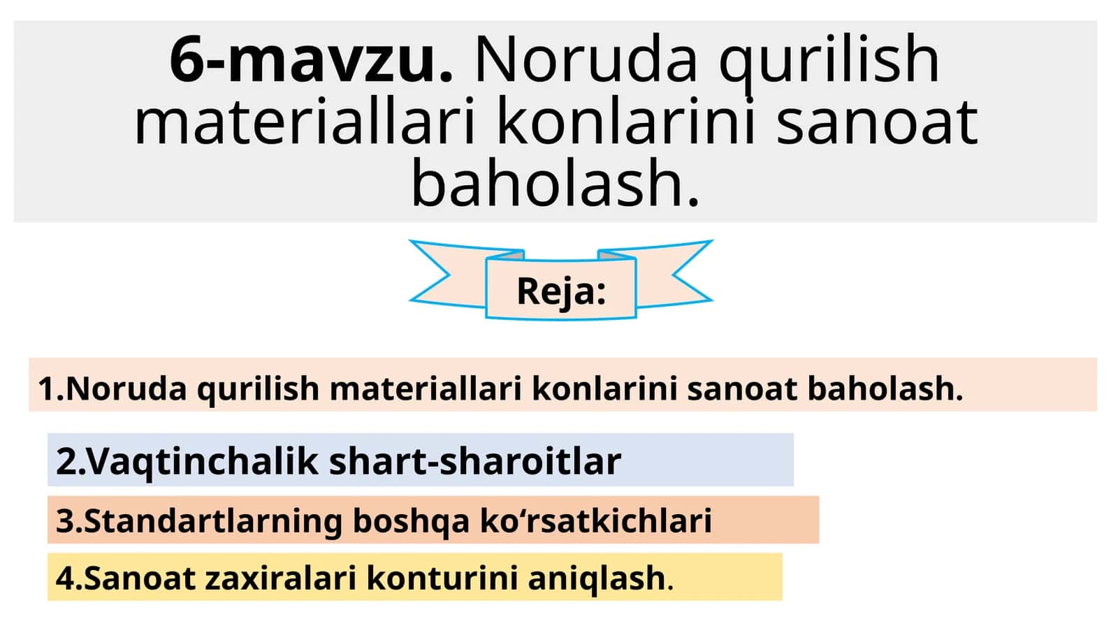 Noruda qurilish materiallari konlarini sanoat baholash