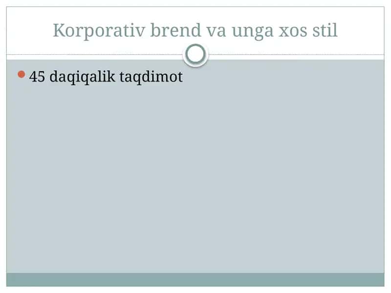 Korporativ brend va unga xos stil