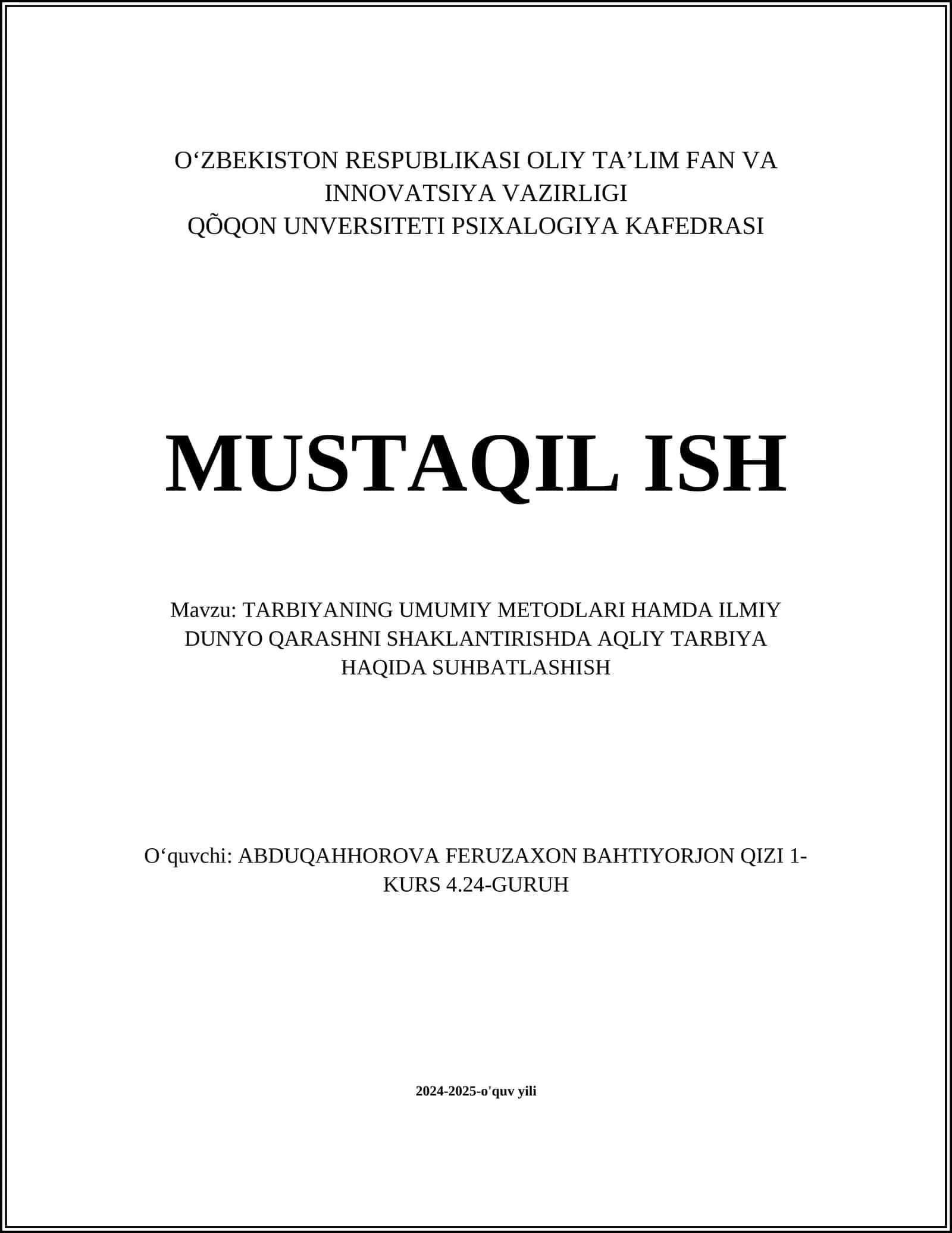 Zukkolikni rivojlantirish usullari