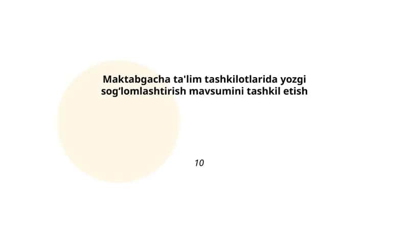 Yozgi sogʻlomlashtirish mavsumi