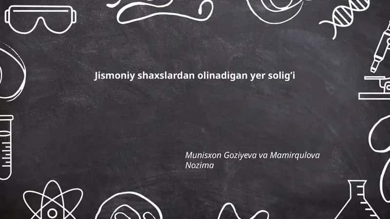 Yer solig’ining mohiyati va qonuniy asosi