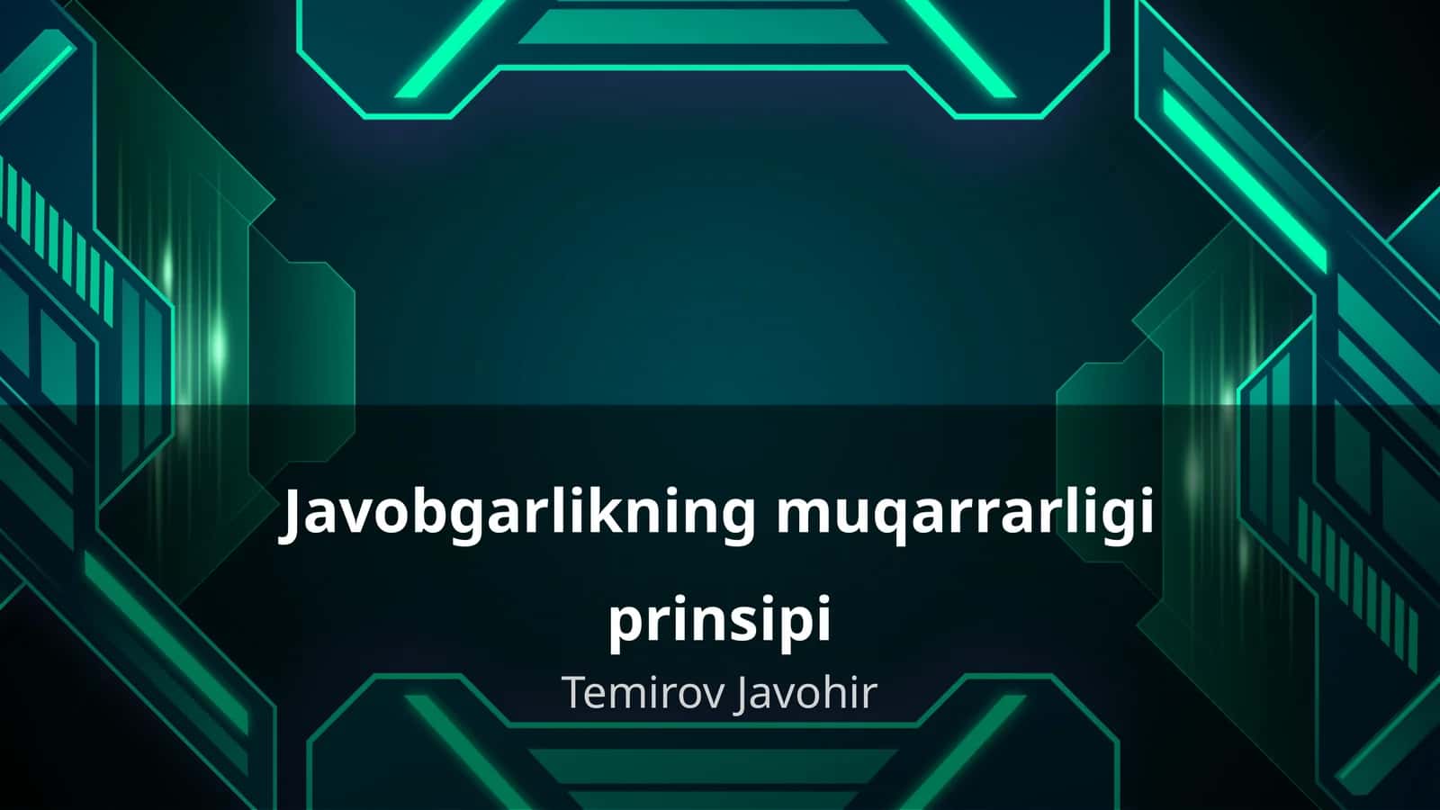 Javobgarlikning muqarrarligi prinsipi