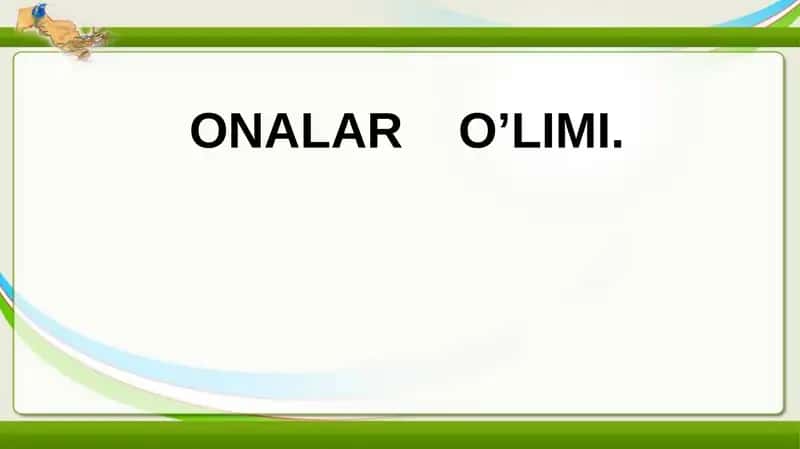 ONALAR O’LIMI