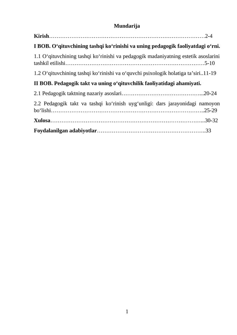 O'qituvchining tashqi ko‘rinishi va pedagogik faoliyatdagi o‘rni
