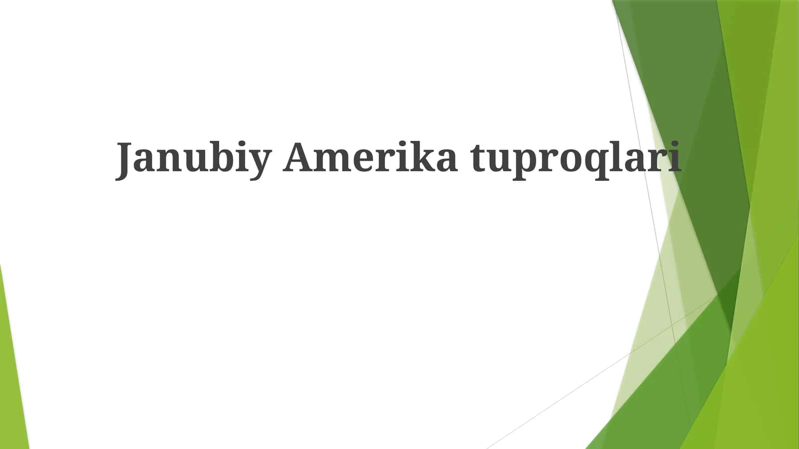 Janubiy Amerika tuproqlari