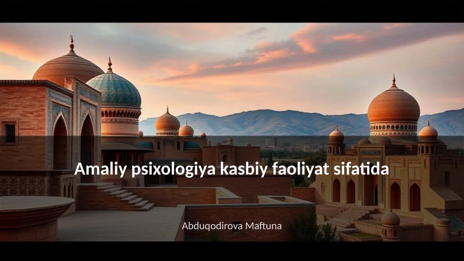 Amaliy psixologiya kasbiy faoliyat sifatida