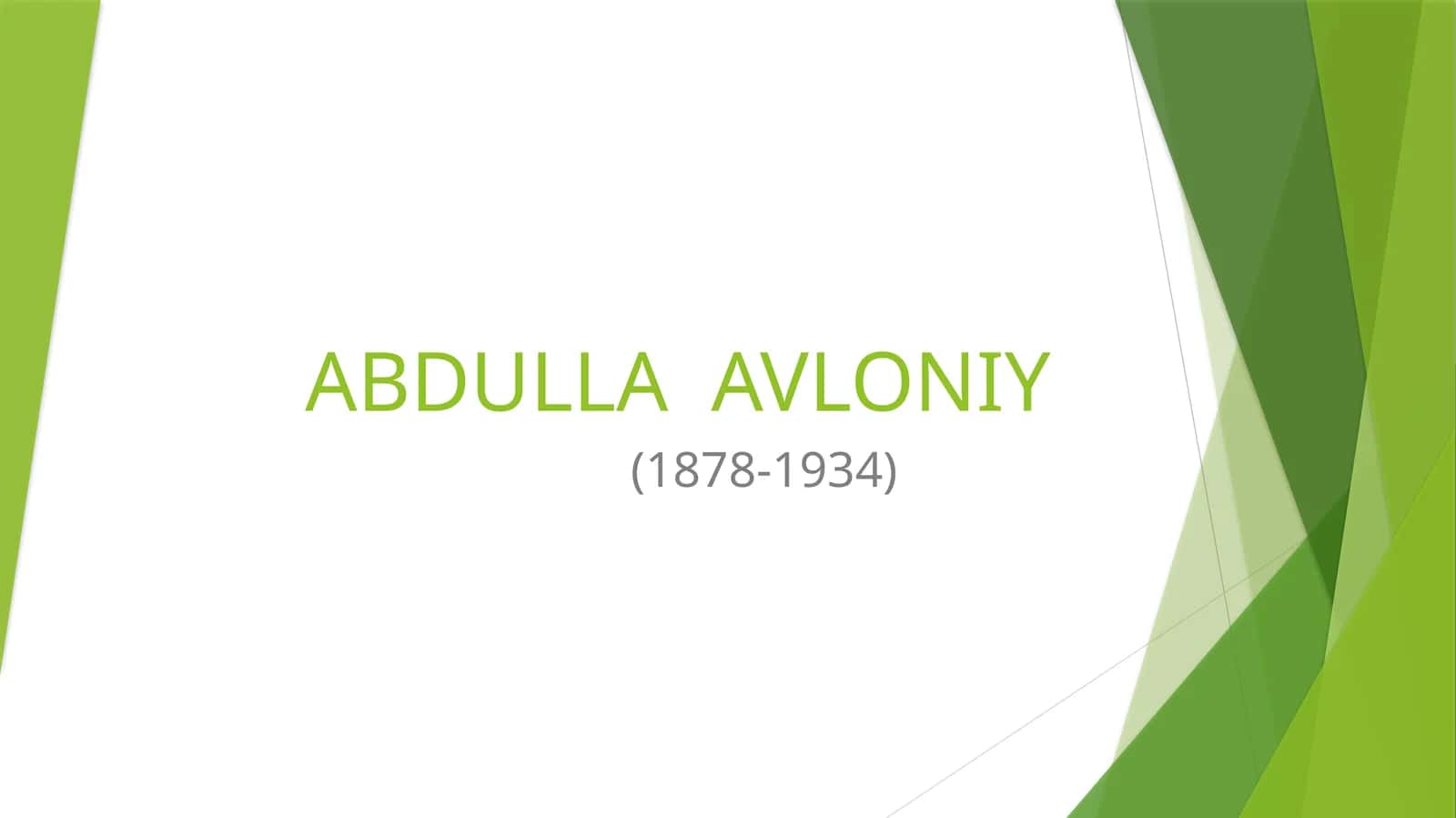 ABDULLA AVLONIY