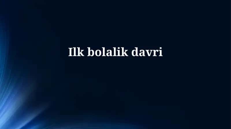 Ilkbolalikdavri