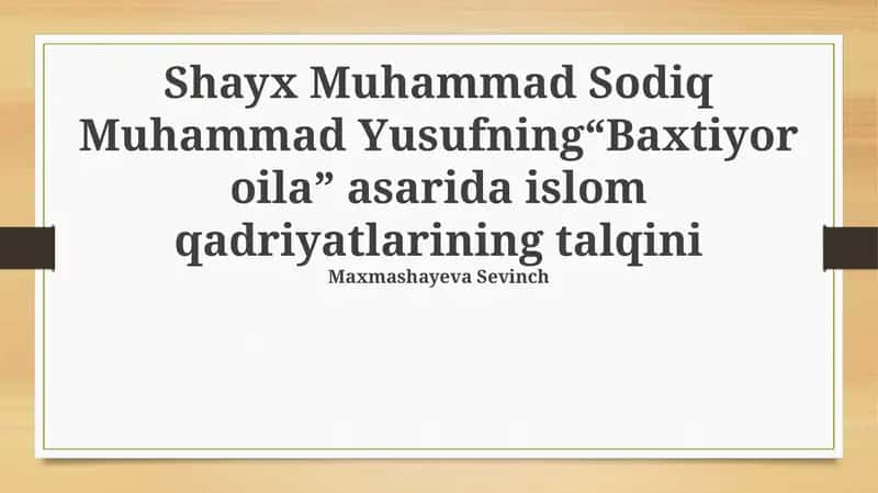 "Baxtli oila"