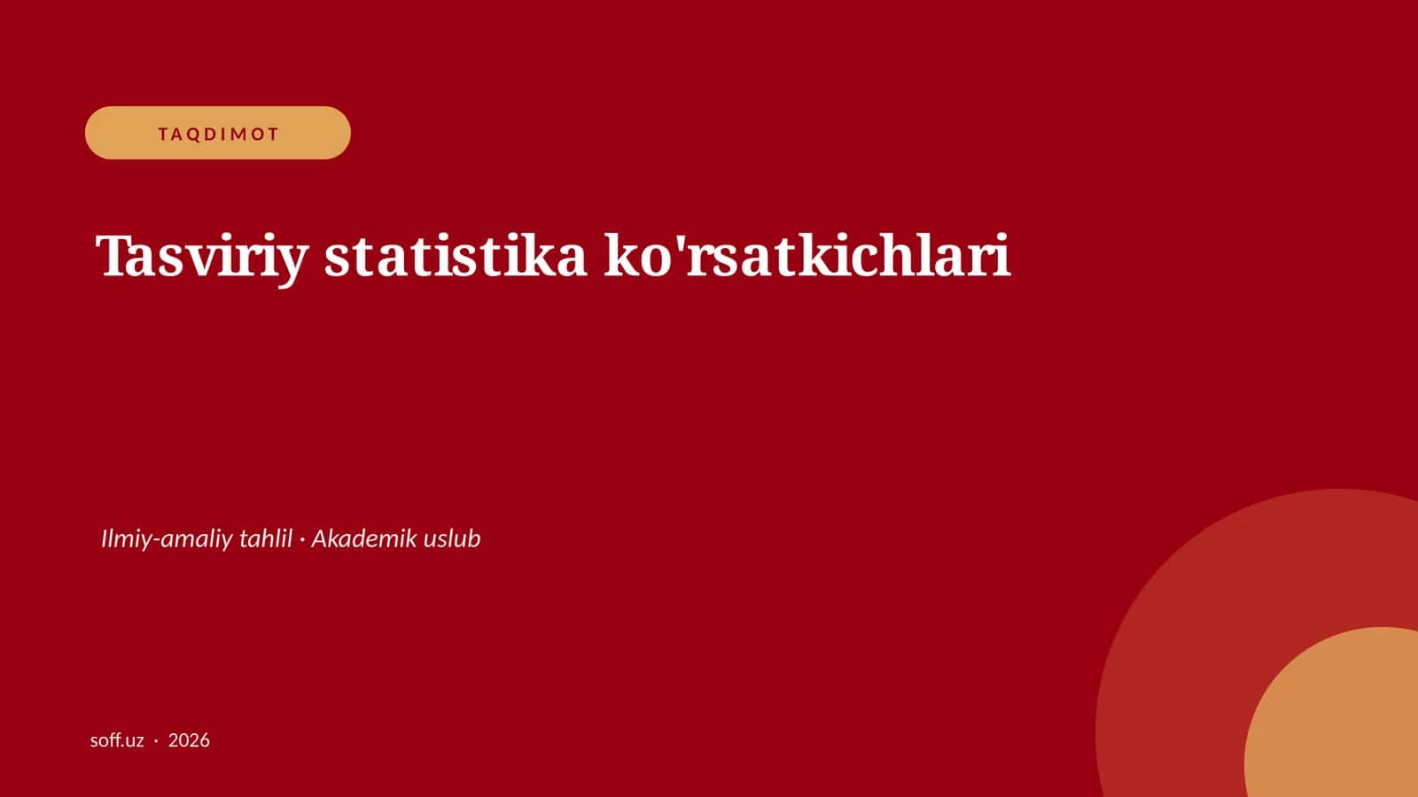 Tasviriy statistika ko'rsatkichlari