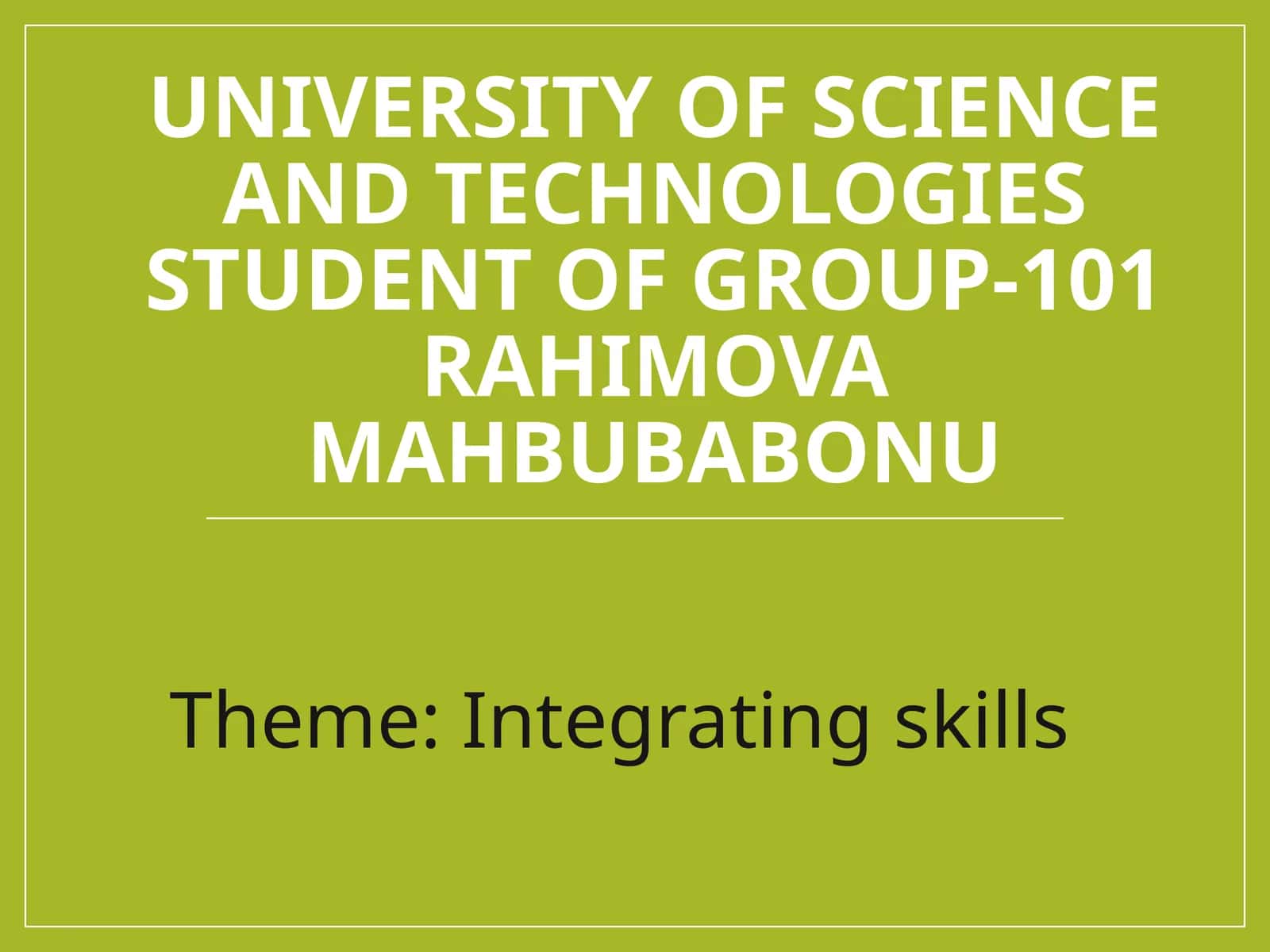 Integrating Skills by Peter Lucantoni