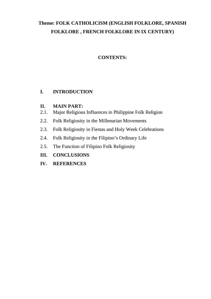 FOLK CATHOLICISM