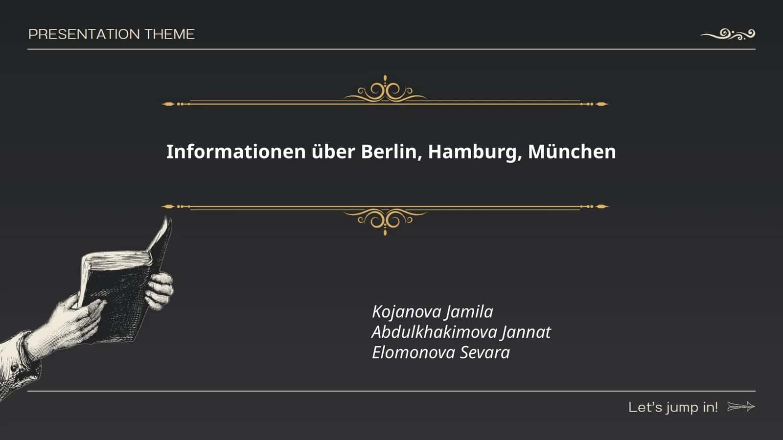 Informationen über Berlin, Hamburg, München