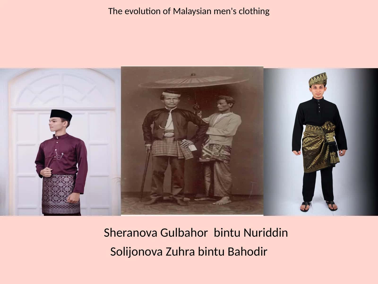 Malaysian men's clothing evolution