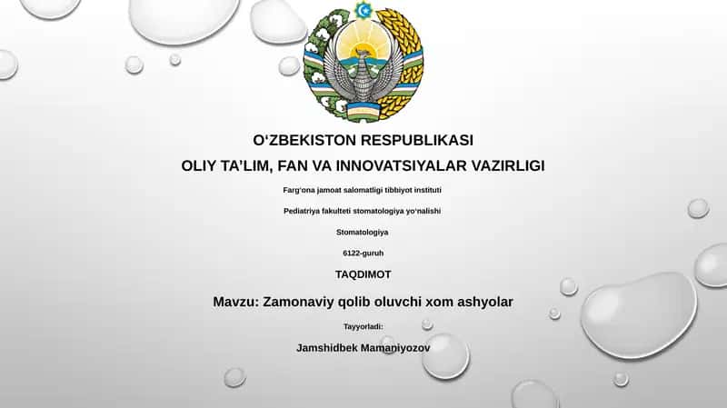 Zamonaviy qolib oluvchi xom ashyolar